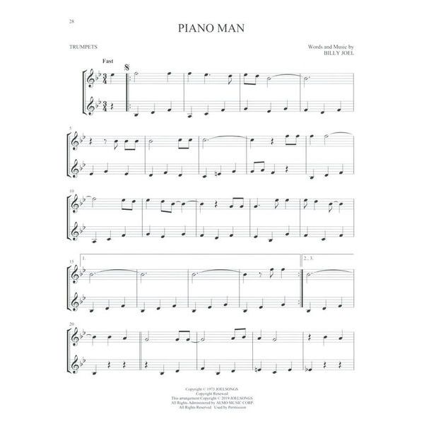 Hal Leonard Pop Classics For Two Trumpets