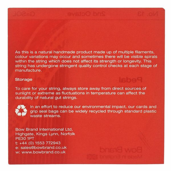 Bow Brand Pedal Nat. Gut 2nd G No.13