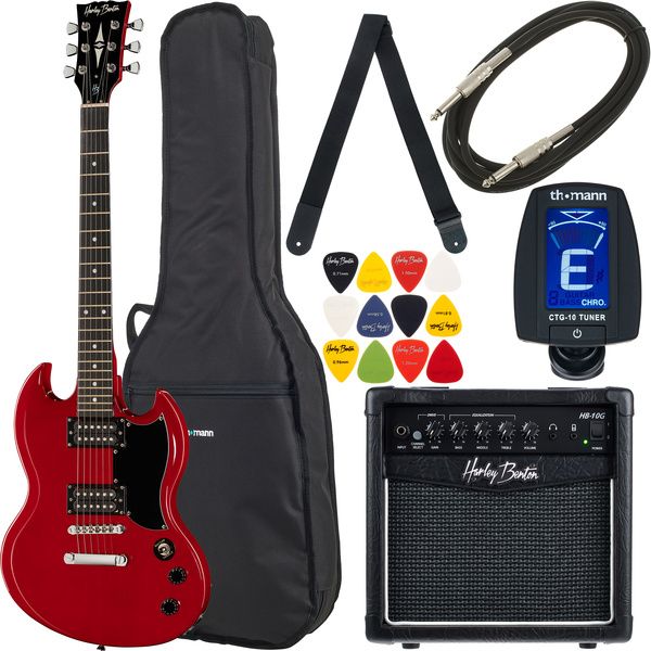 Harley Benton DC-200 CH Student Serie Bundle