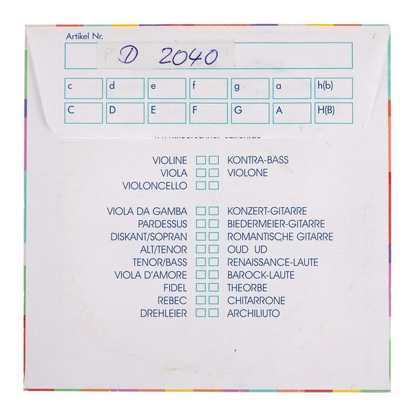 K&uuml;rschner Arch Lute 1st Course g'