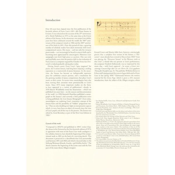 Henle Verlag Liszt Klaviersonate Faksimile