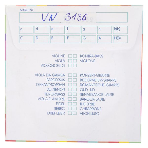 K&uuml;rschner Arch Lute 10th Course C