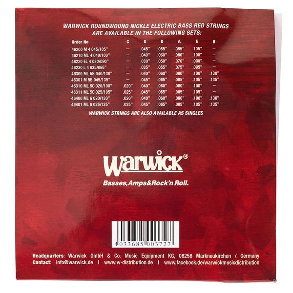 Warwick 46300 ML Red Label