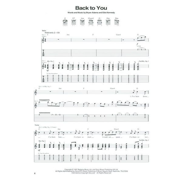 Hal Leonard Bryan Adams Greatest Hits