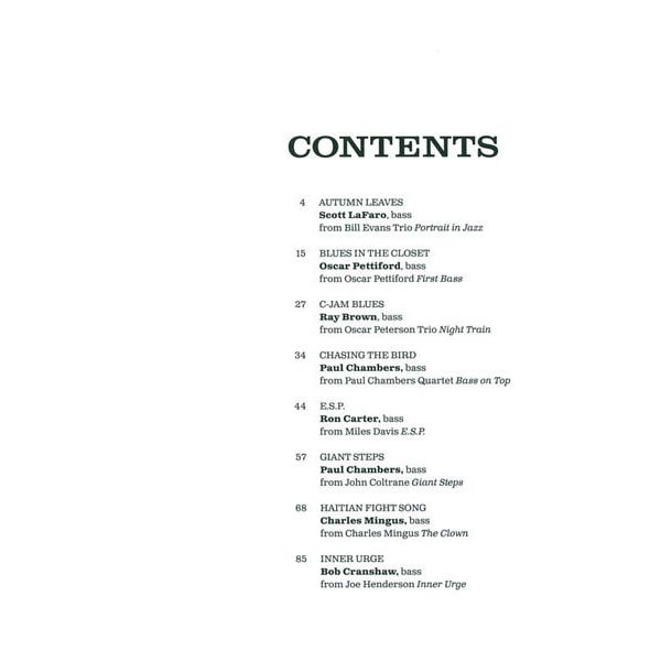 Hal Leonard Jazz Bass Classics
