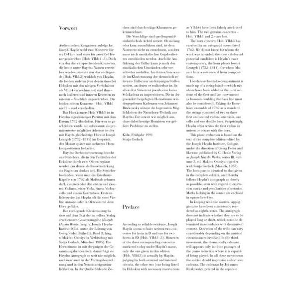Henle Verlag Haydn Hornkonzert D-Dur