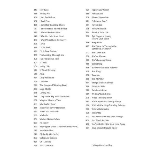 Hal Leonard The Beatles Sheet Music