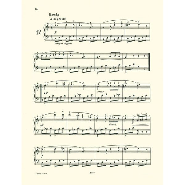 Edition Peters Diabelli Erste 12 Lektionen