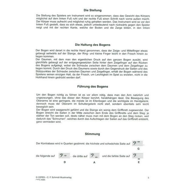 C.F. Schmidt Musikverlag Kontrabass-Schule 1