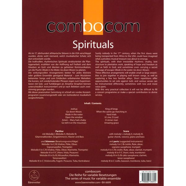 Brenreiter combocom Spirituals