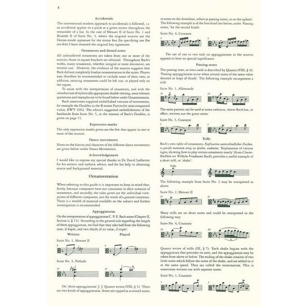 Edition Peters Bach Suiten Viola BWV1007-1012