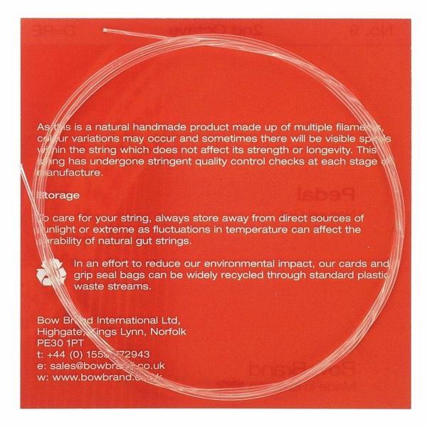 Bow Brand Pedal Natural Gut 2nd D No.9