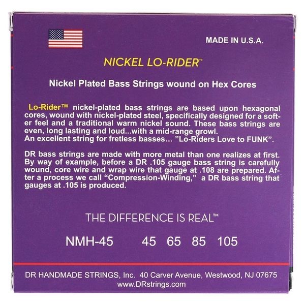 DR Strings Nickel Lo-Rider NMH-45