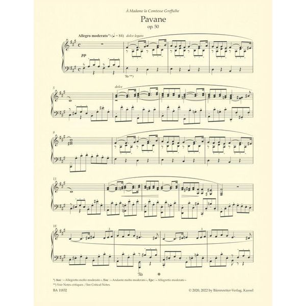 Brenreiter Fauré Pavane Piano