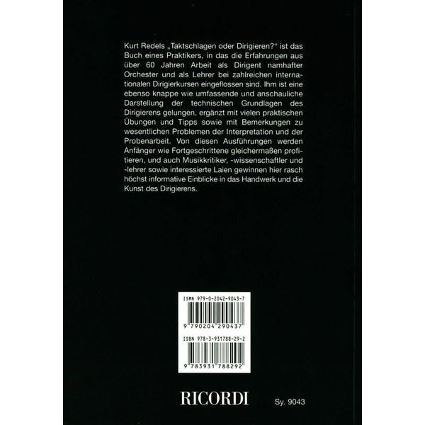 Ricordi Taktschlagen Oder Dirigieren