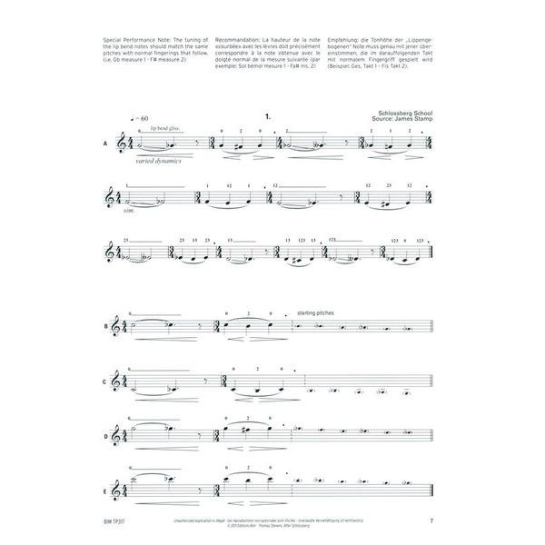 Editions Bim After Schlossberg Trumpet