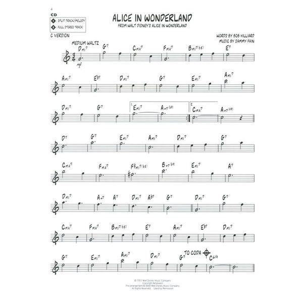 Hal Leonard Jazz Play-Along Disney Classic