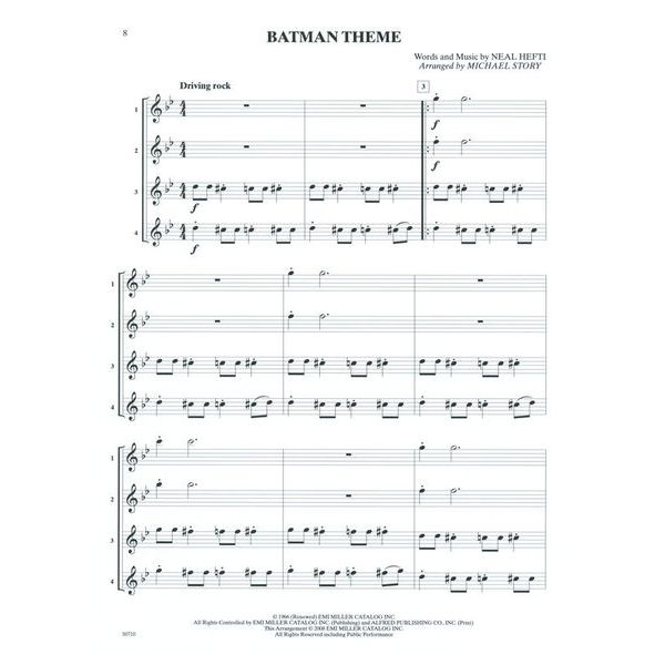 Alfred Music Publishing Pop Quartets For All Flute