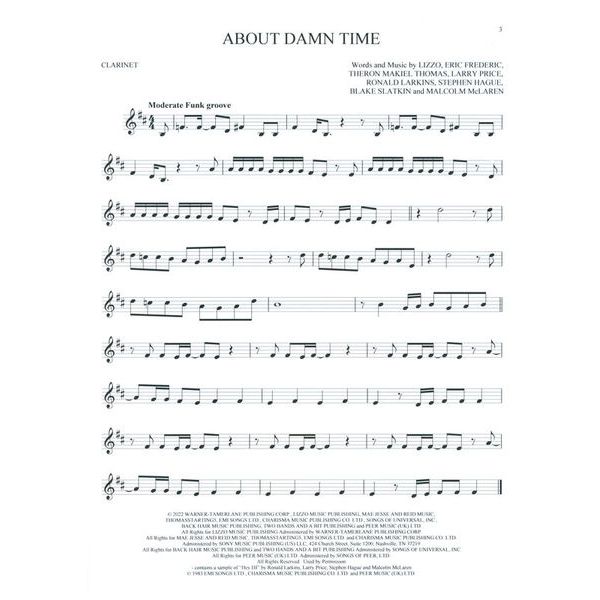 Hal Leonard 101 Top Hits for Clarinet