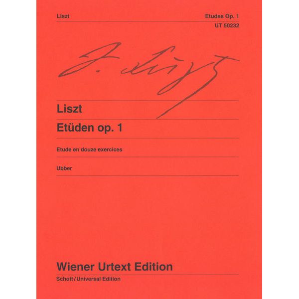 Wiener Urtext Edition Liszt Etüden op. 1