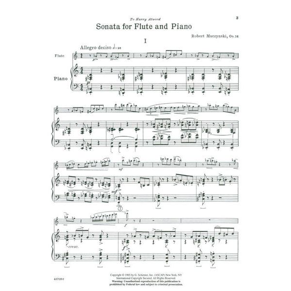 G. Schirmer Muczynski Sonata op. 14