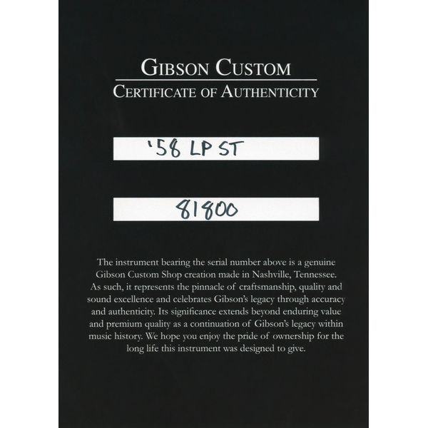 Gibson LP 58 Standard WC LH VOS