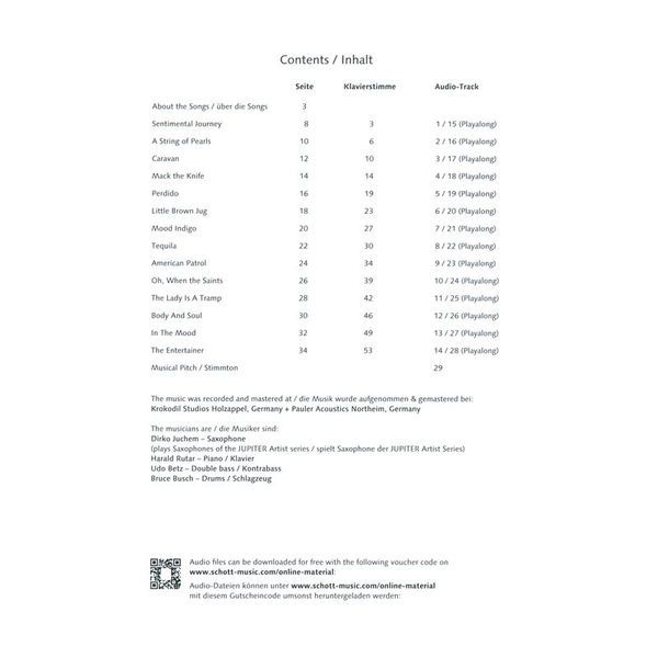 Schott Swing Standards A-Sax