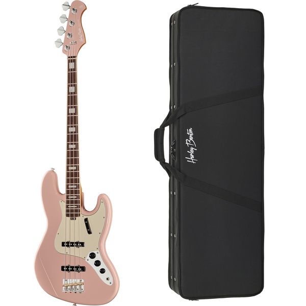 Harley Benton MV-4JB Shell Pink w/Case