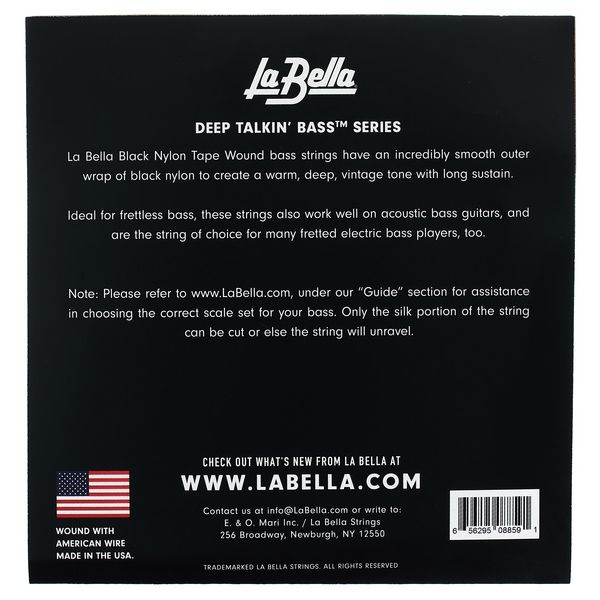 La Bella 750N-CB Black Nylon Tape