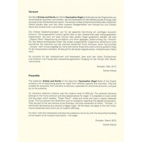 Robert Forberg Musikverlag Entrée und Sortie