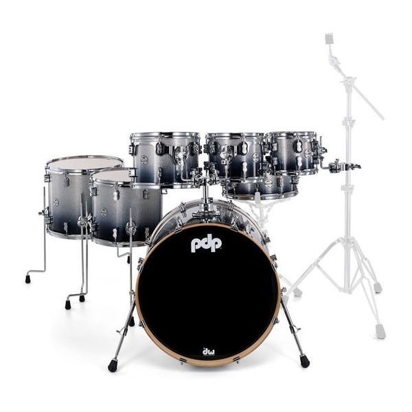 DW PDP CM7 Silver to Black