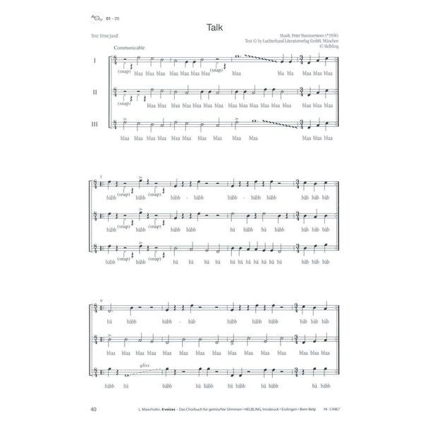 Helbling Verlag 4 Voices Chorbuch