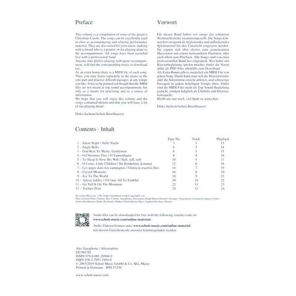 Schott Jazzy Christmas for Alto Sax