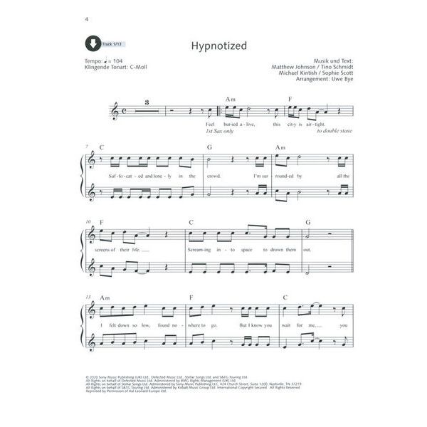 Schott Pop For Alto Saxophone 4