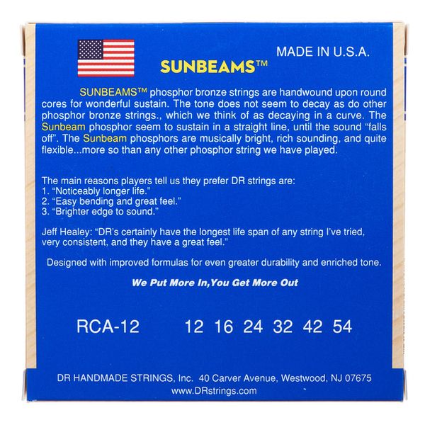 DR Strings Sunbeams RCA-12