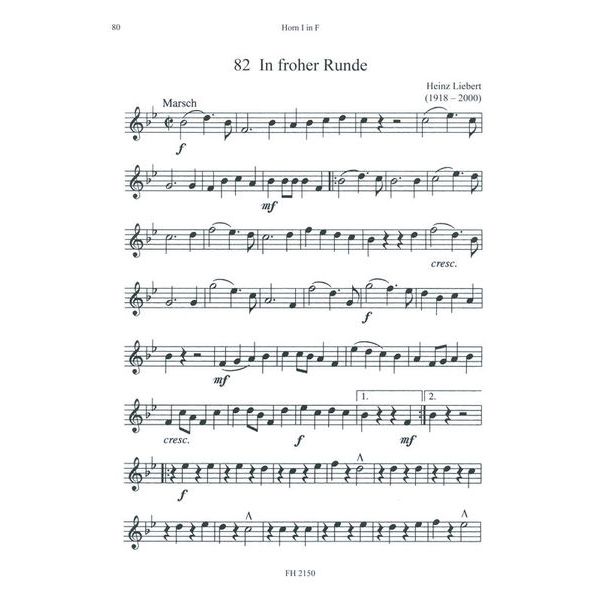 Friedrich Hofmeister Verlag Waldhornquartette 2