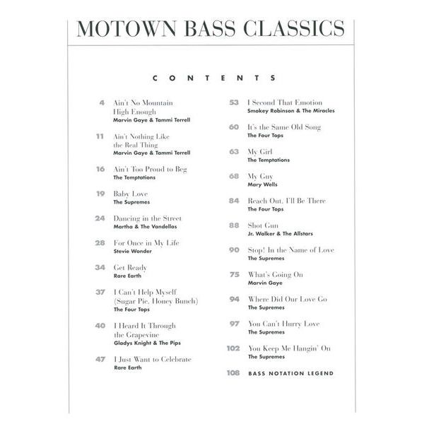 Hal Leonard Motown Bass Classics