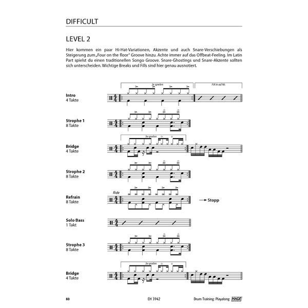 Hage Musikverlag Drum Training Playalong
