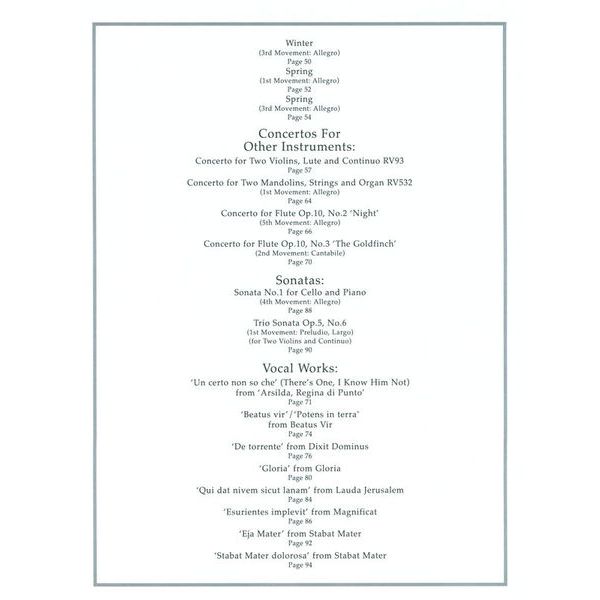 Chester Music Vivaldi Essential Collection