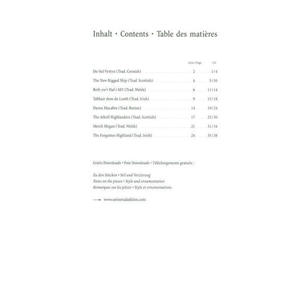 Universal Edition Celtic Play-Along Trumpet