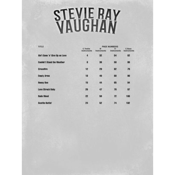 Hal Leonard Blues Play-Along Stevie Ray