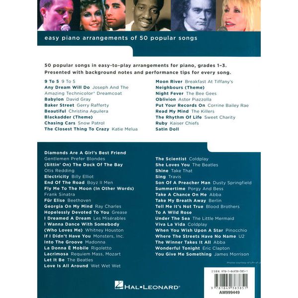 Wise Publications Really Easy Piano 50 Fabulous