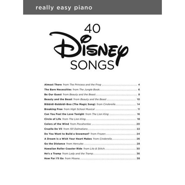Hal Leonard Really Easy Piano Disney Songs