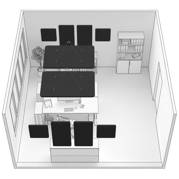 t.akustik Office Set Duo BK