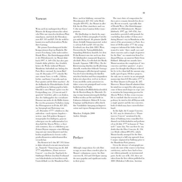 Henle Verlag Mozart Flötenkonzert Nr. 1
