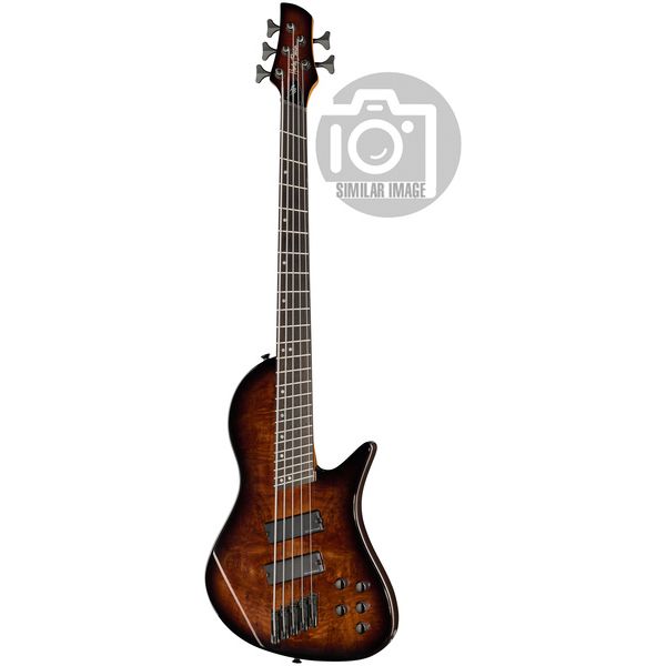 Harley Benton MSB-5 Black Flame Burl