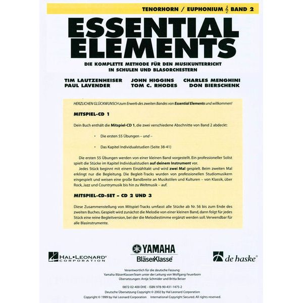 De Haske Essential Elements Tenorhorn 2