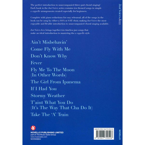 Novello & Co Ltd. Just Voices Jazz