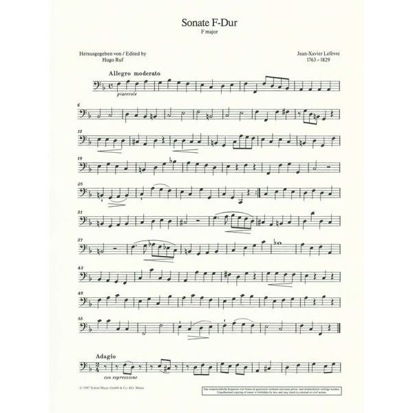 Schott Lefèvre 2 Sonaten