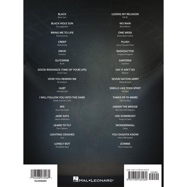 Hal Leonard Alternative Rock Guitar Tab